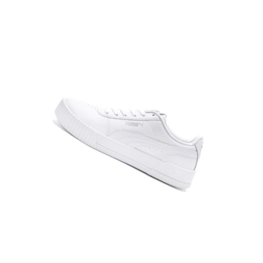 Tenisky Puma Carina Kozene Damske Biele Biele Strieborne | 370325-021