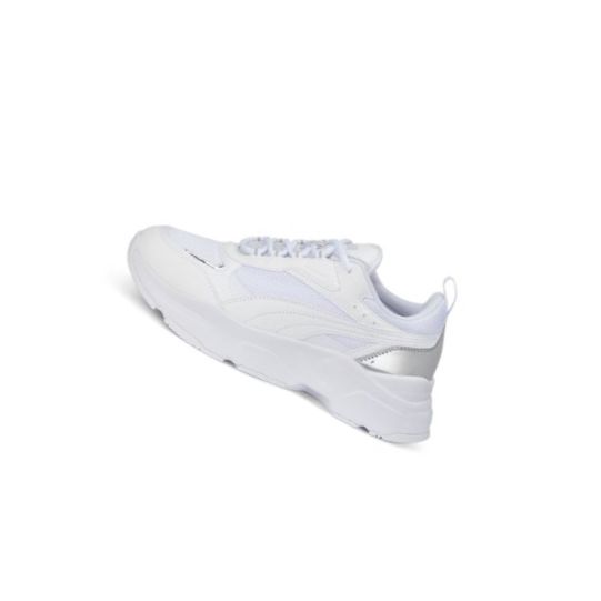 Tenisky Puma Cassia Distressed Damske Biele Biele Strieborne | 387645-021