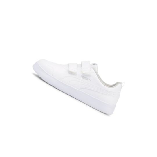Tenisky Puma Courtflex V2 Chlapcenske Biele Siva Nachový | 371543-012