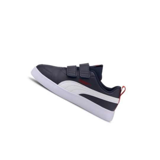 Tenisky Puma Courtflex V2 Chlapcenske Námornícka Modrá Červené | 371543-011