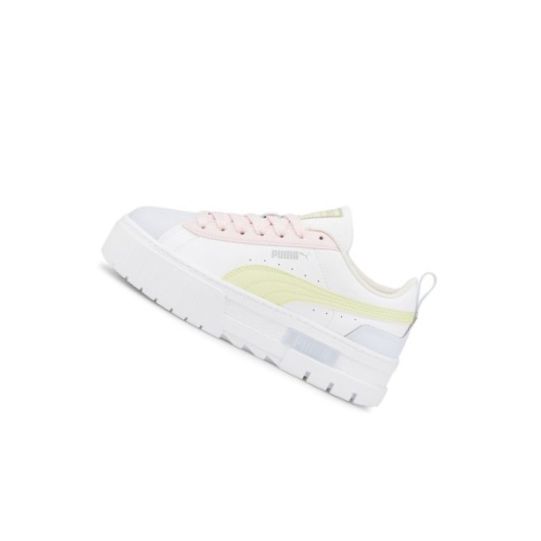 Tenisky Puma Mayze Kozene Damske Biele | 385591-020