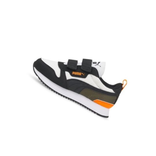 Tenisky Puma R78 Chlapcenske Biele Čierne Oranžové | 373617-013