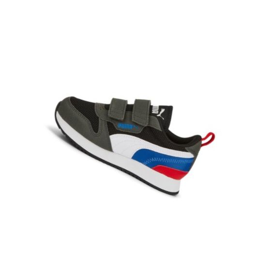 Tenisky Puma R78 Chlapcenske Čierne Biele Tmavo Siva | 373617-011