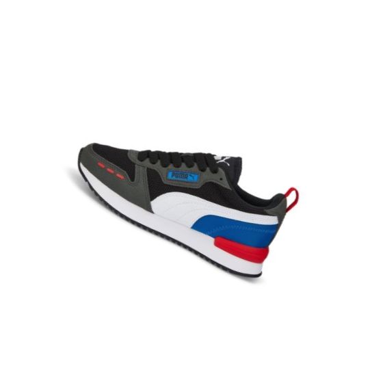 Tenisky Puma R78 Youth Chlapcenske Čierne Biele Tmavo Siva | 373616-011