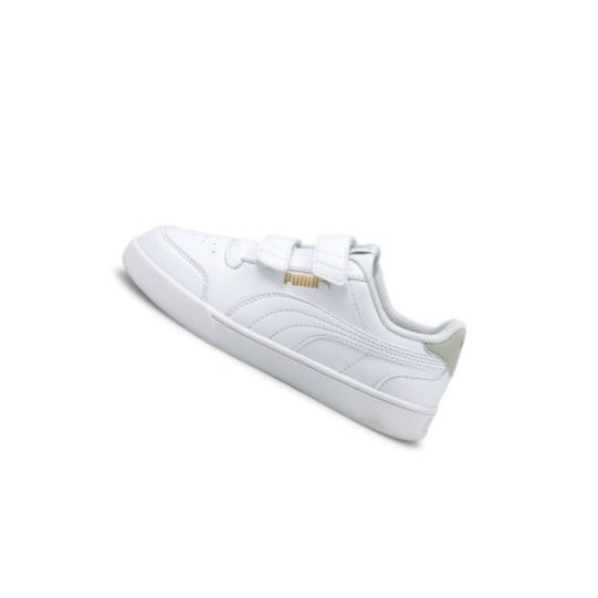 Tenisky Puma Shuffle Chlapcenske Biele Biele Siva Nachový Zlate | 375689-012