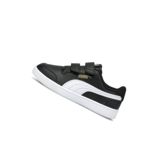 Tenisky Puma Shuffle Chlapcenske Čierne Biele Zlate | 375689-010