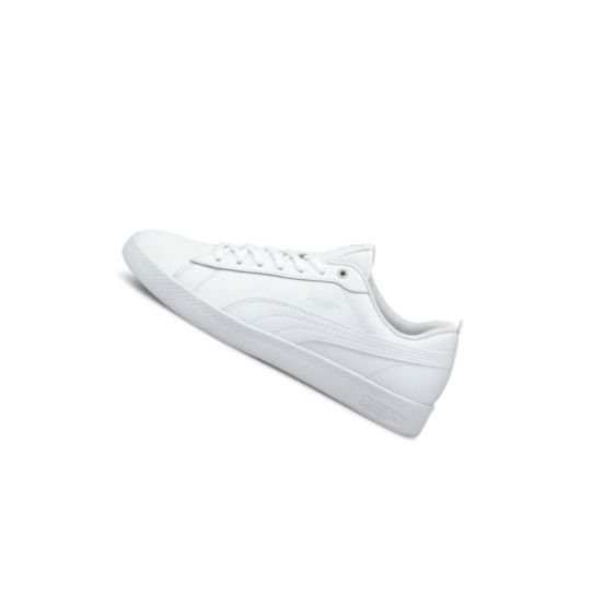 Tenisky Puma Smash v2 Kozene Damske Biele Biele | 365208-022