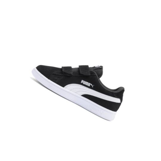 Tenisky Puma Smash v2 Suede Chlapcenske Čierne Biele | 365177-010
