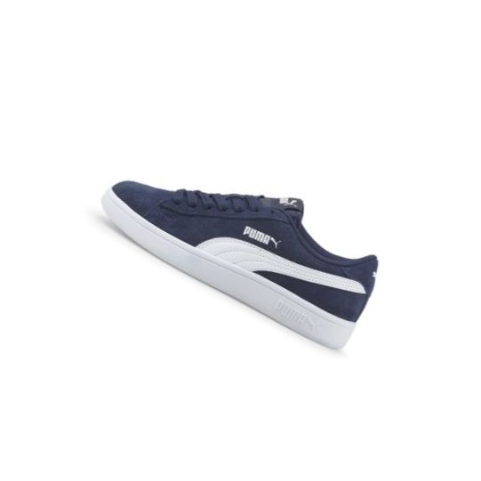 Tenisky Puma Smash v2 Suede Jr Chlapcenske Námornícka Modrá Biele | 365176-011