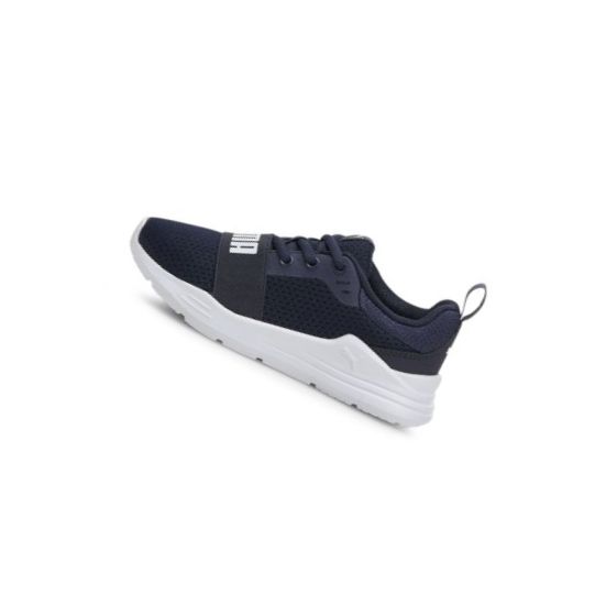 Tenisky Puma Wired Run Chlapcenske Námornícka Modrá Biele Biele | 374216-011