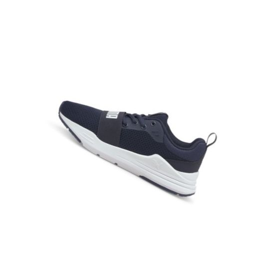 Tenisky Puma Wired Run Youth Dievcenske Námornícka Modrá Biele Biele | 374214-021